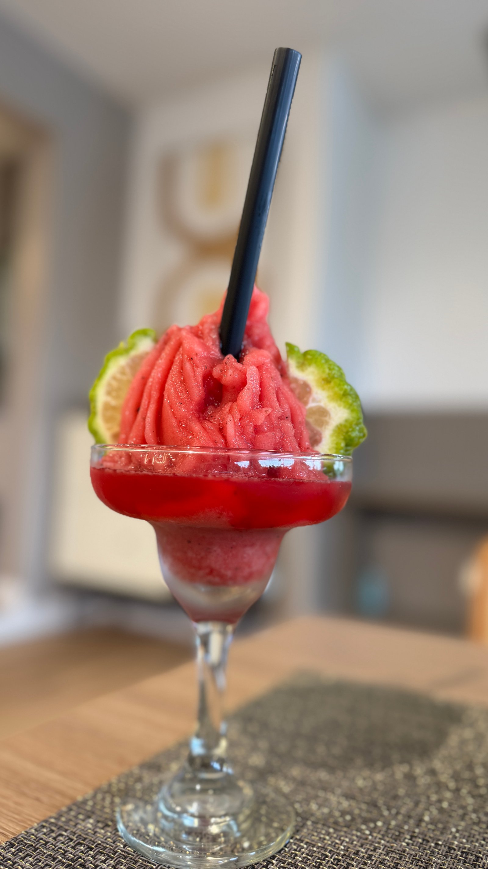 Strawberry slushy drink